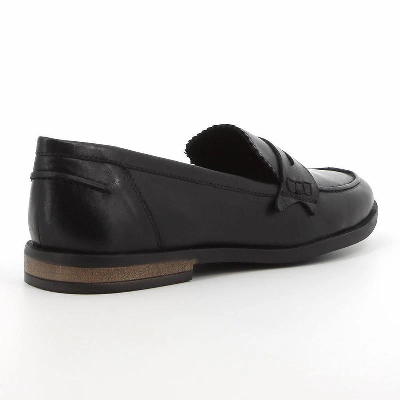Hush Puppies Suzie Leather Loafer with Saddle - Black Sealls 3 Brogue Boots