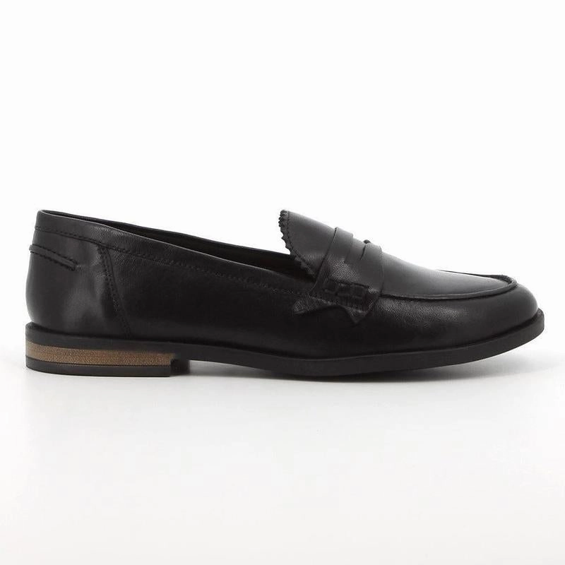 Paul Smith Brogue Boots Hush Puppies Suzie Leather Loafer with Saddle - Black