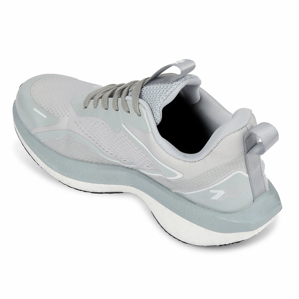 Flex Run Running Shoes Leap7x Light Grey Sports Lacing Running Shoes For Men XLM-06 By Liberty
