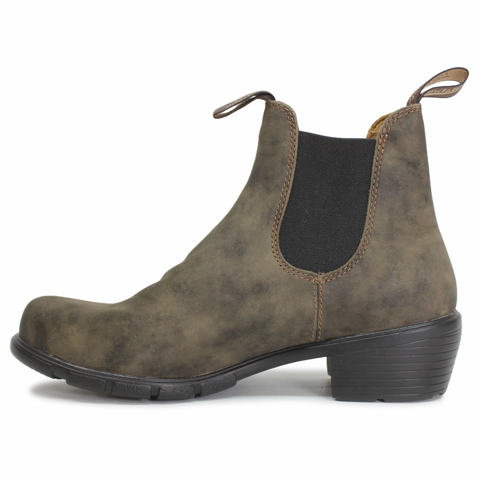 Blundstone 1677 Nubuck Women's Ankle Rustic Brown Boots Chelsea Boots Front Zip