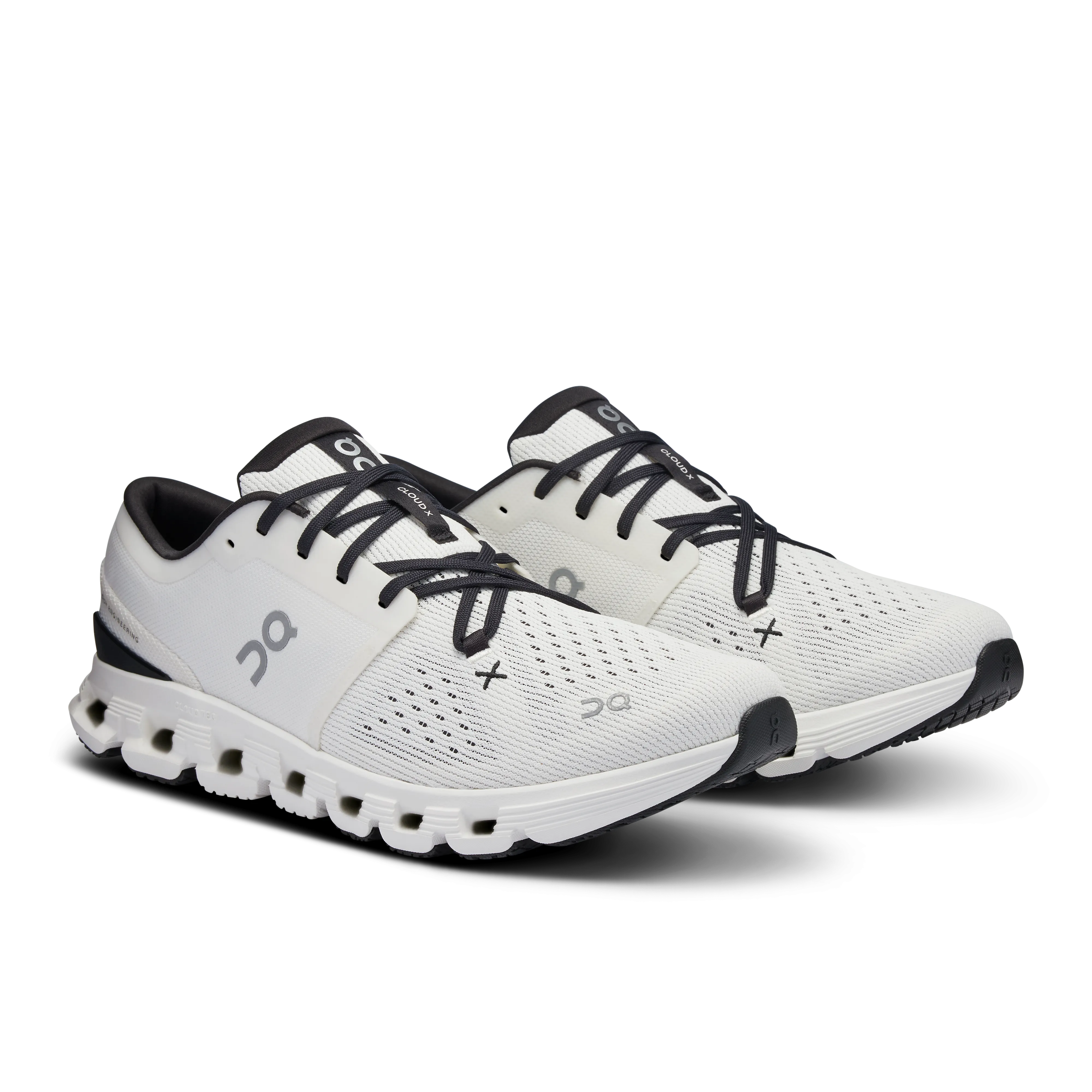 On Running Men's Cloud X 4 Shoes - Ivory / Black Best Barefoot Shoes For Running