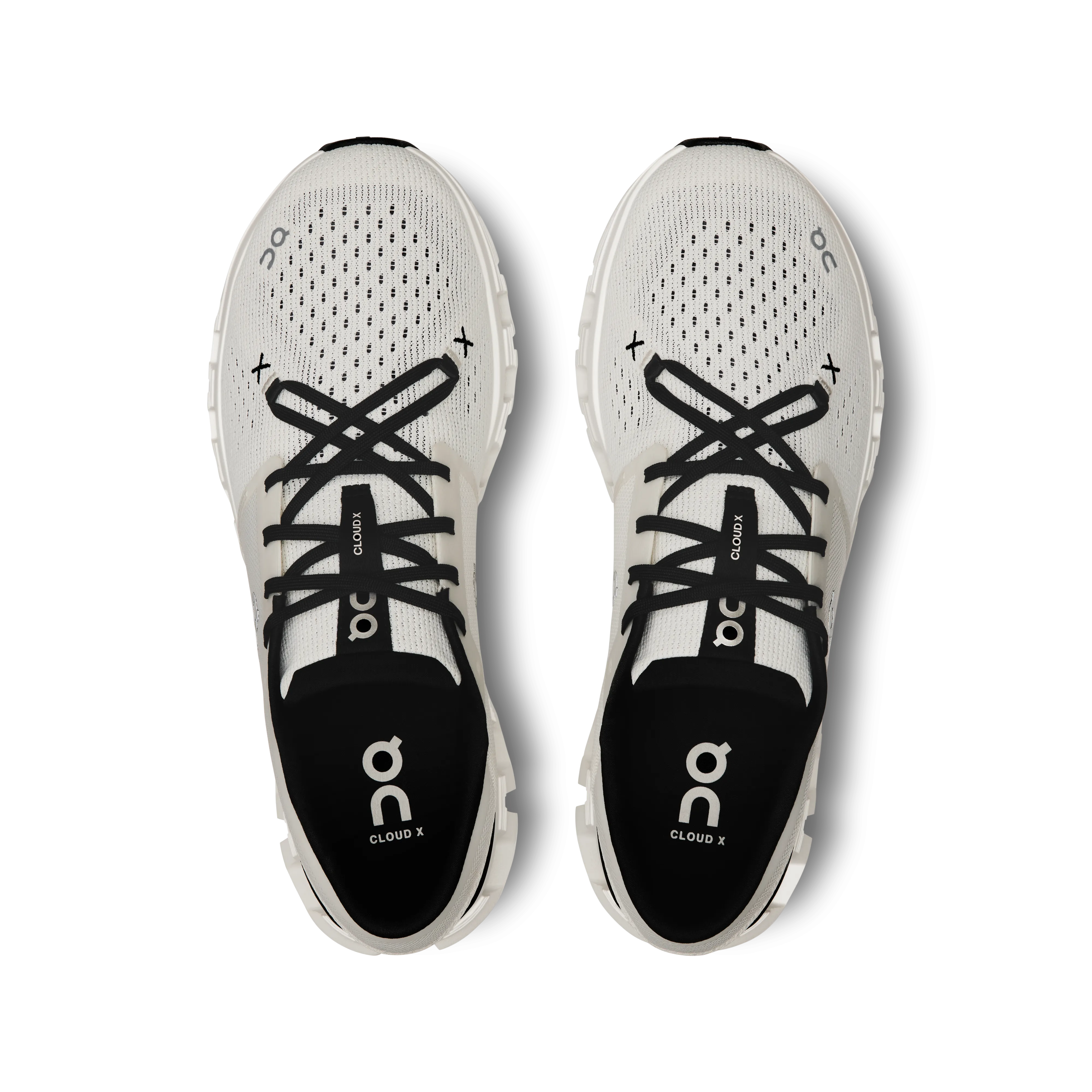 On Running Men's Cloud X 4 Shoes - Ivory / Black Track Spikes Running Shoes
