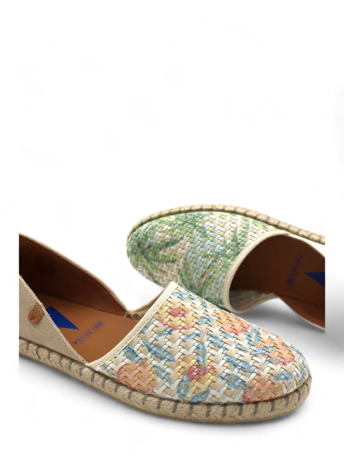 Espadrille Small Wedge Carmen Blossom Woven Flat Espadrilles