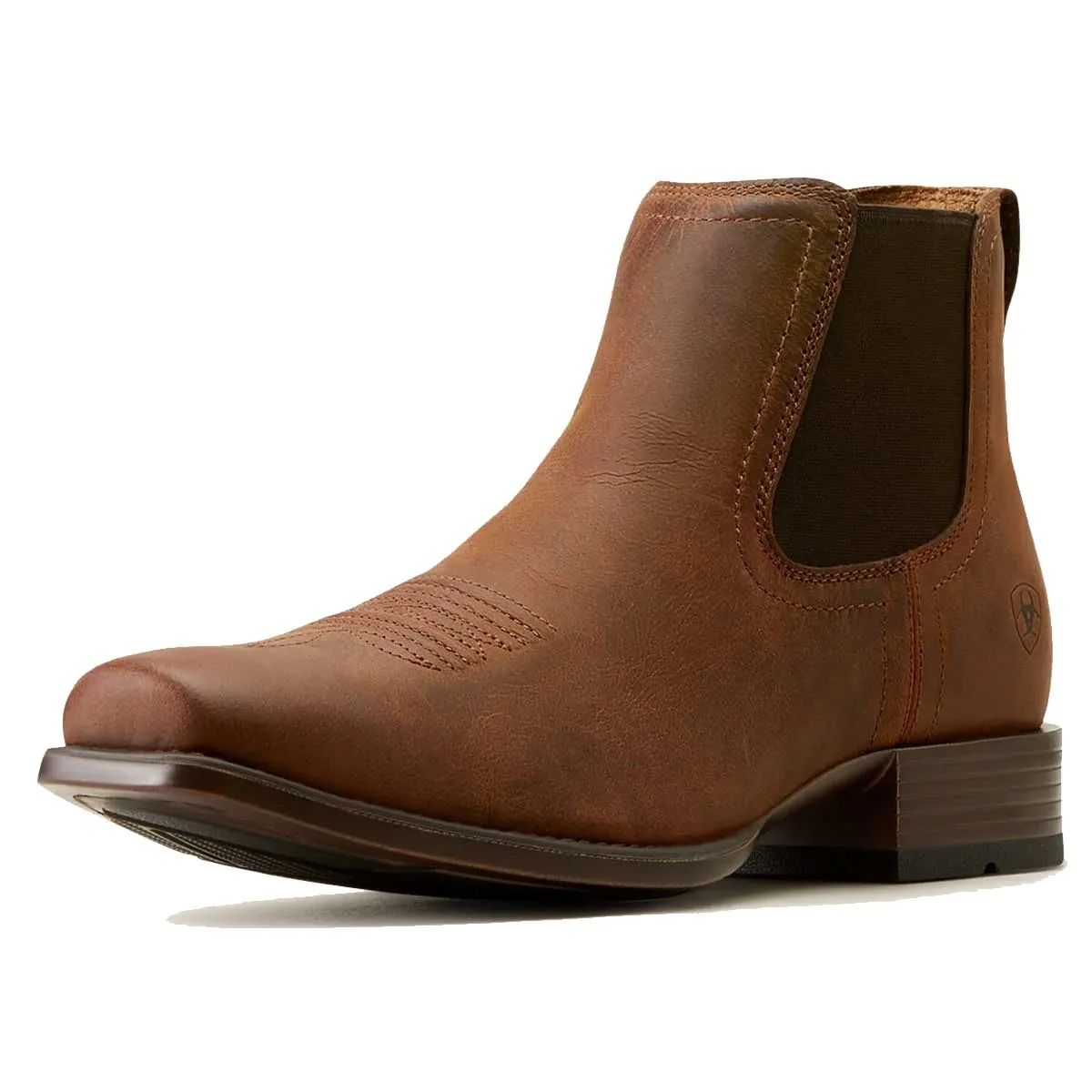 ARIAT Booker Ultra Square Toe Western Boots - Mens - Rough Tan Forever Boots