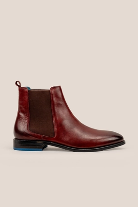 Douglas Cherry Chelsea Boots Lug Sole