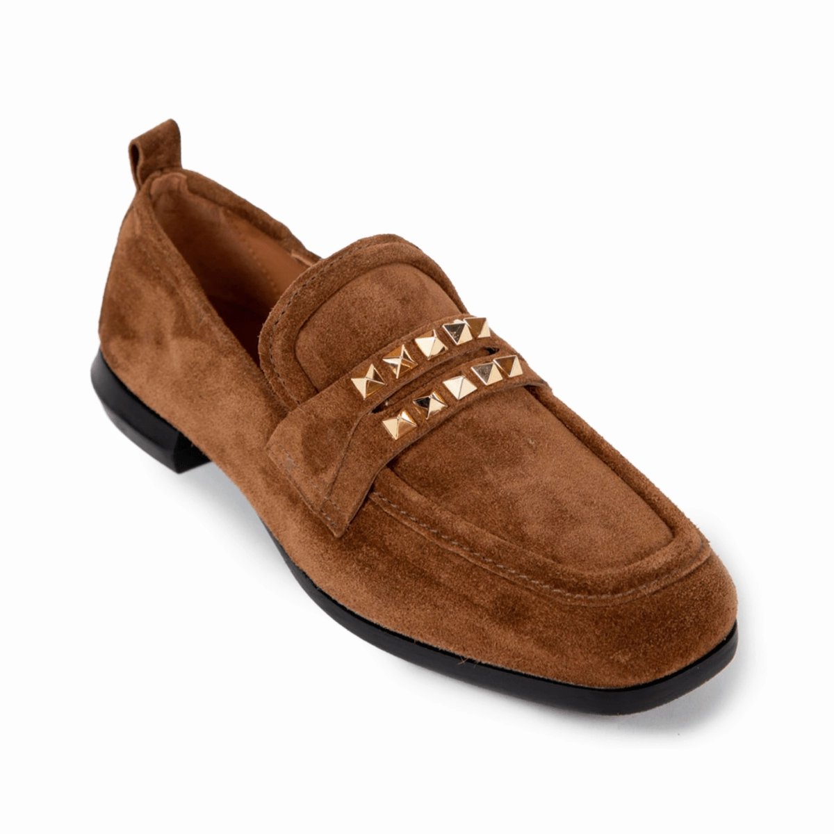 Homers Women's Lena Crosta Sandalo Tan Suede Loafers Oxfords