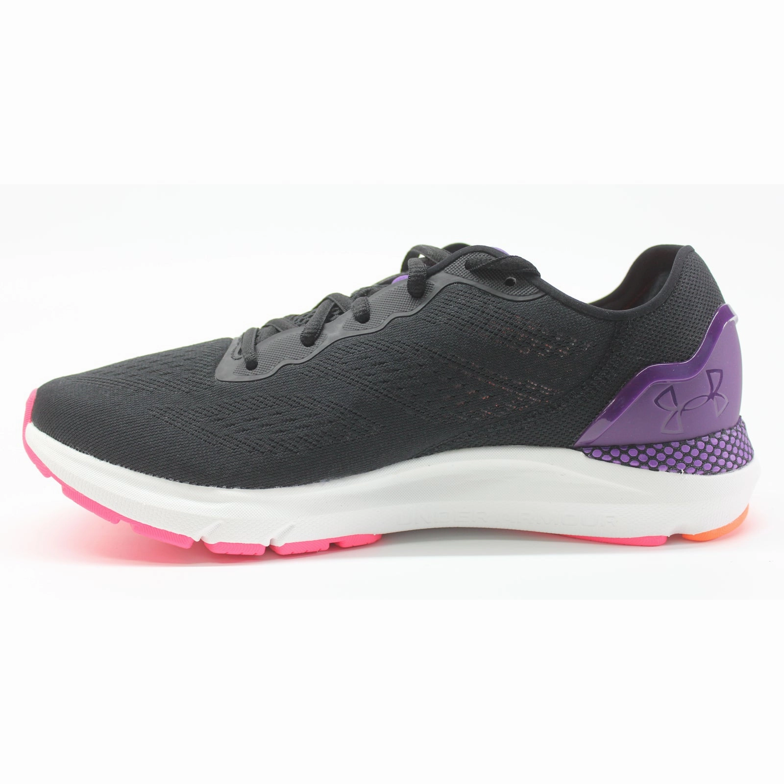 Under Armour HOVR Sonic 6 Textile Women's Low Top Black Purple Trainers Size 15 Running Shoes