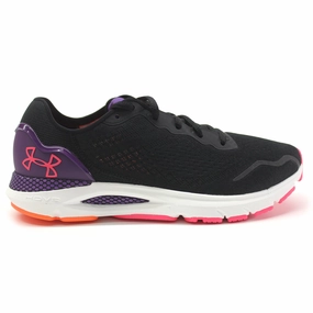 Discount Trail Running Shoes Under Armour HOVR Sonic 6 Textile Women's Low Top Black Purple Trainers