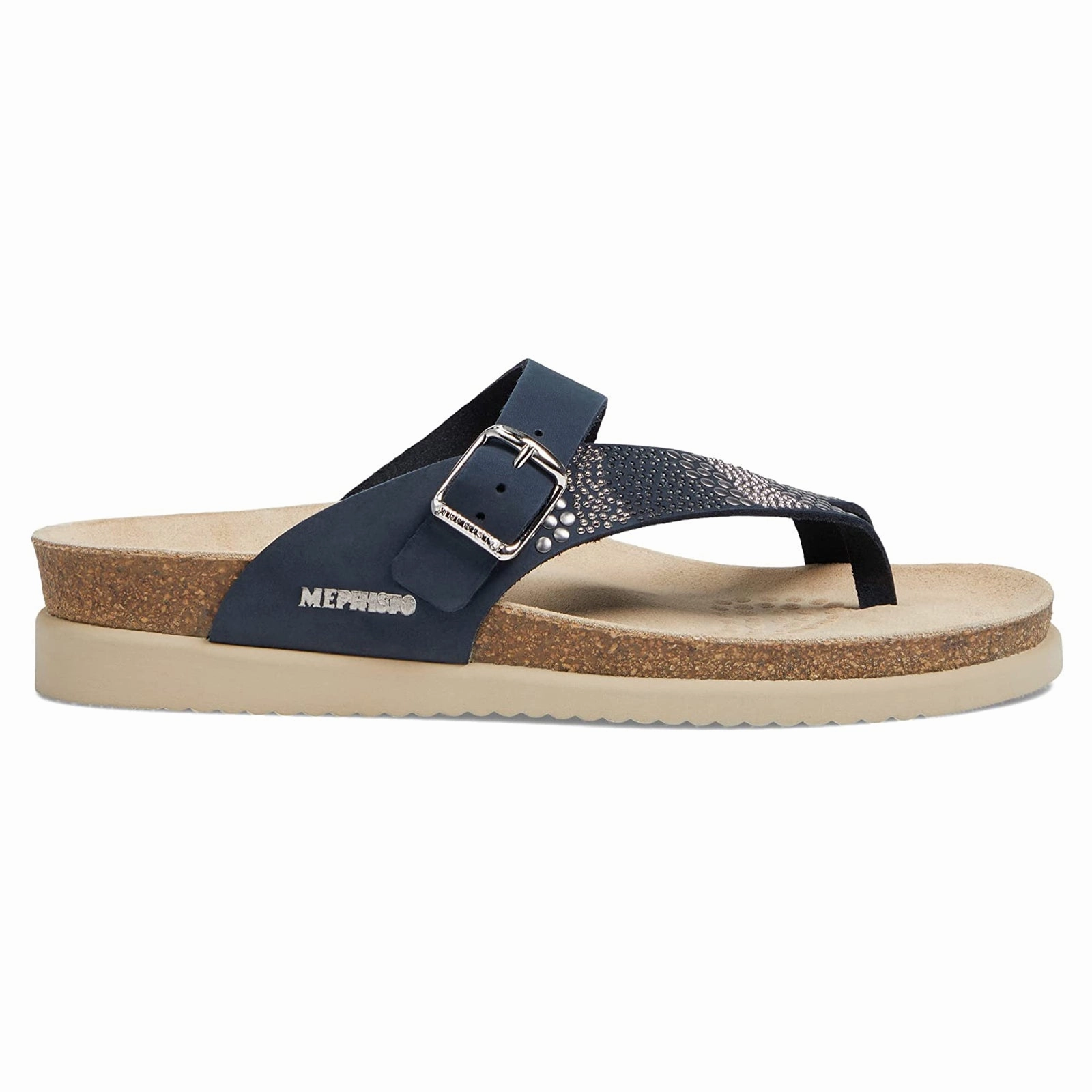 Espadrilles Sand Mephisto Helenka Nubuck Women's Navy Slip On Sandals