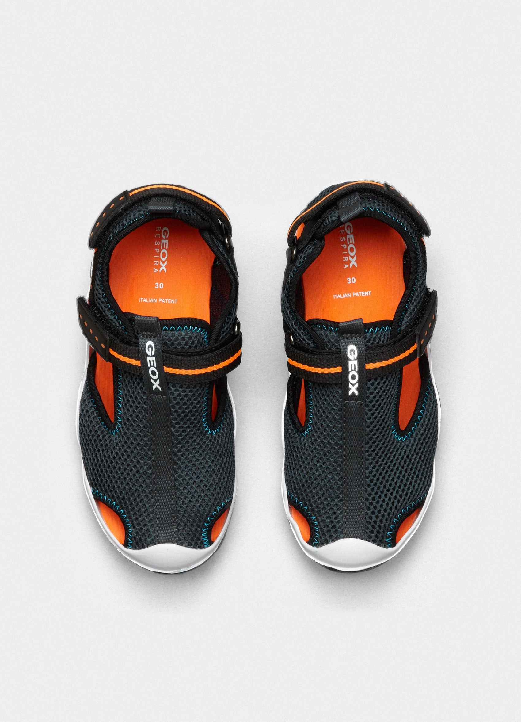 Junior Wader Navy and Orange Ralph Lauren Leona Suede Espadrille