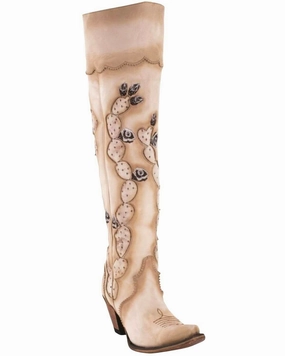 American Made Leather Dress Shoes Junk Gypsy by Lane Women's Cactus Knee High Boot - Snip Toe - JG0041C