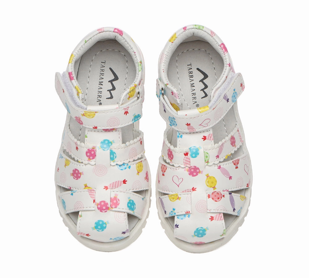 Kids Hoop And Loop Roma Candy Girls Sandals En Espadrille