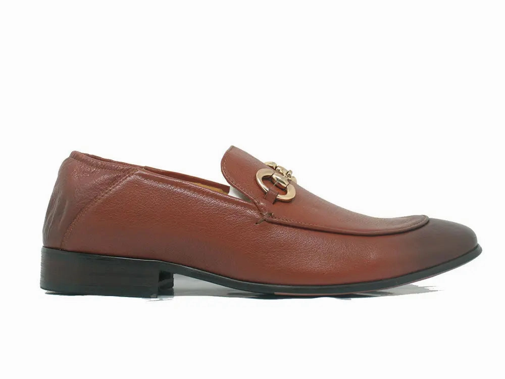 KS525-305 Soft Leather Casual Buckle Loafer/Mule Pearl Loafers