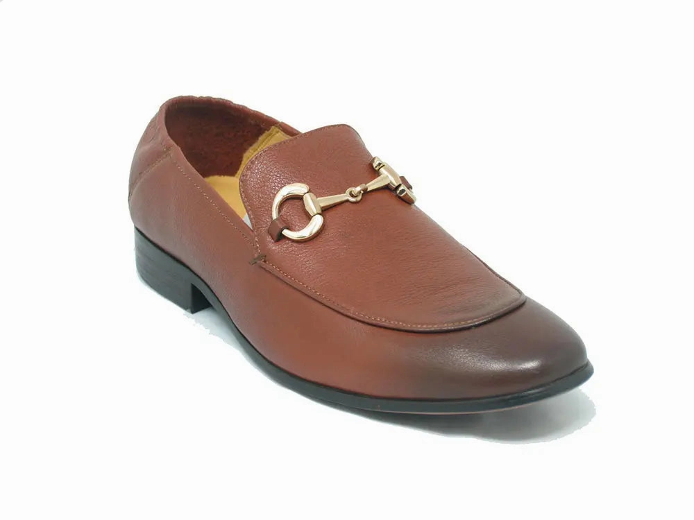 KS525-305 Soft Leather Casual Buckle Loafer/Mule Loafers Slip Off Heel