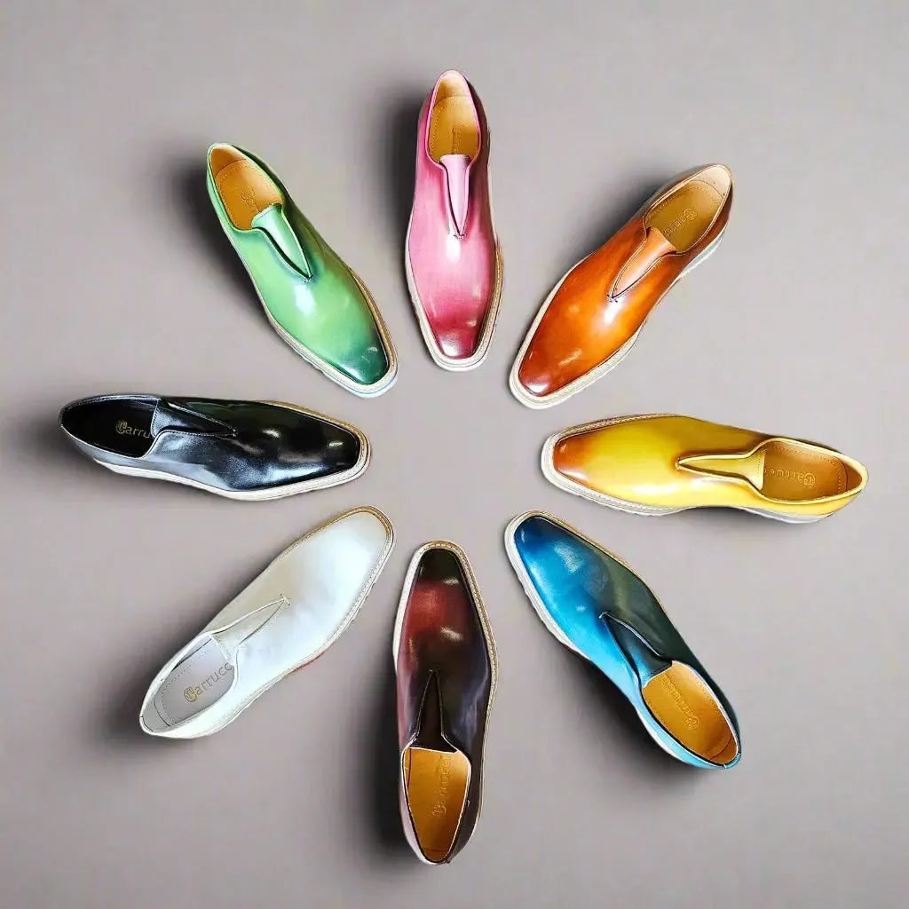 Laceless Loafer with Contrast color lightweight sole Casual Penny Loafers