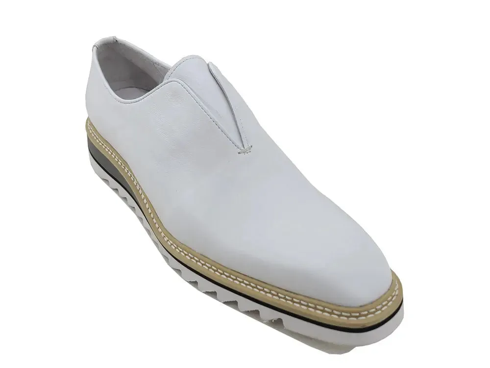 Laceless Loafer with Contrast color lightweight sole Loafers And Dress