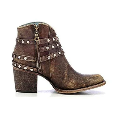 LADIES CORRAL SHORT STUDDED COWGIRL FASHION BOOT C2993 Hobibear Boots