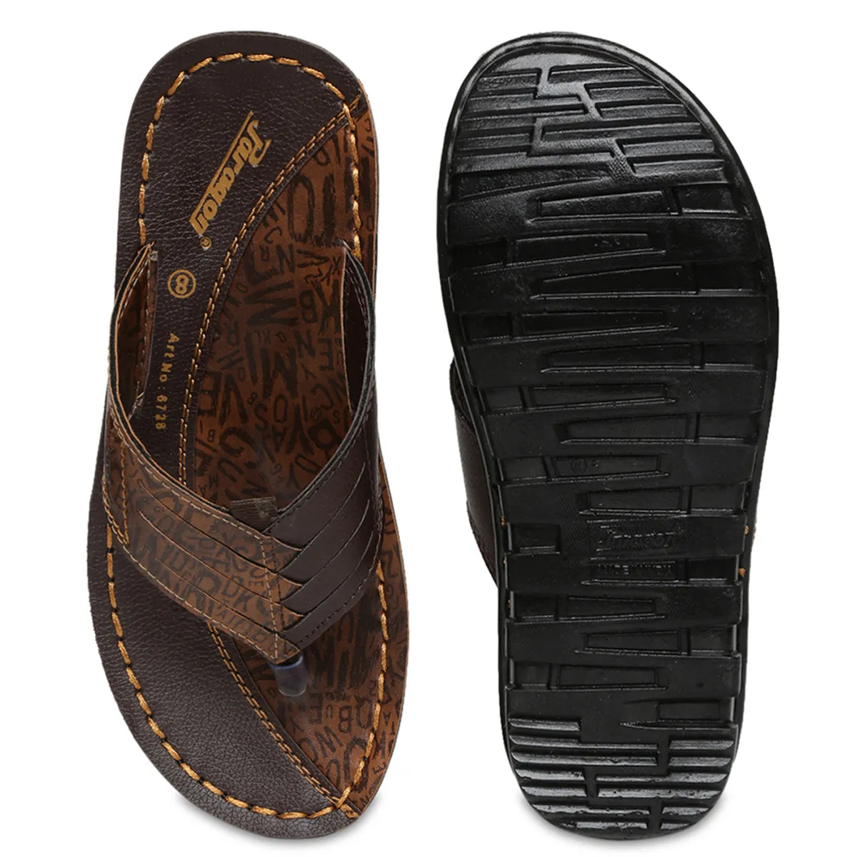 Men's Brown Vertex Flip-Flops Flip Flops On Airplane