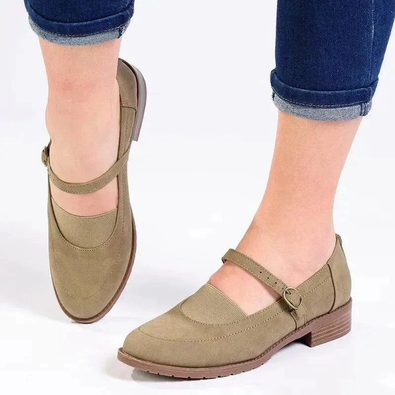 Ankle Brogues Shoe Soft Style by Hush Puppies Bertilla - Khaki