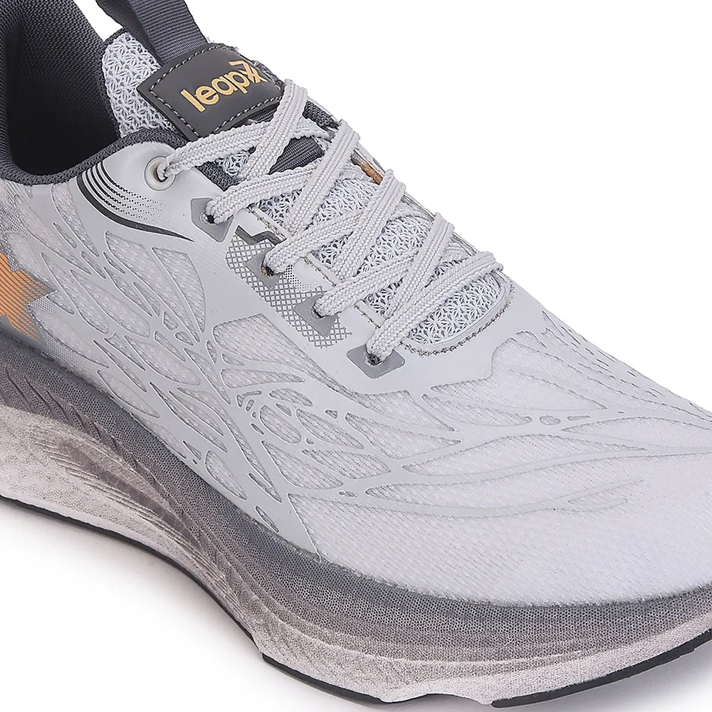 Running Dress Shoes Leap7x Light Grey Sports Lacing Running Shoes For Men XLM-01 By Liberty