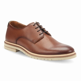 Tap Shoes Lace Up Leather textured lace-up shoes for men