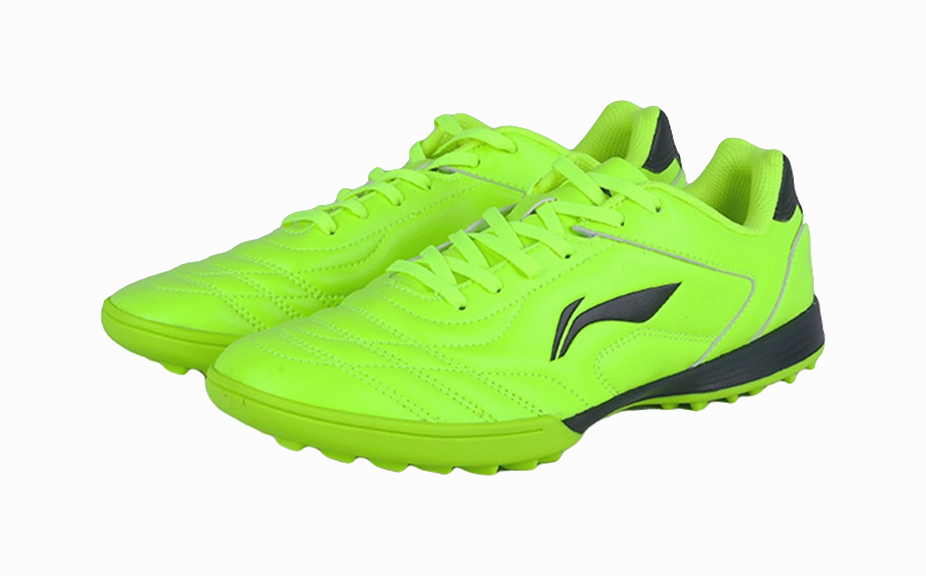 Cyber Monday Soccer Cleats Li Ning Men's Low-Top Soccer Cleats in Neon Green Black
