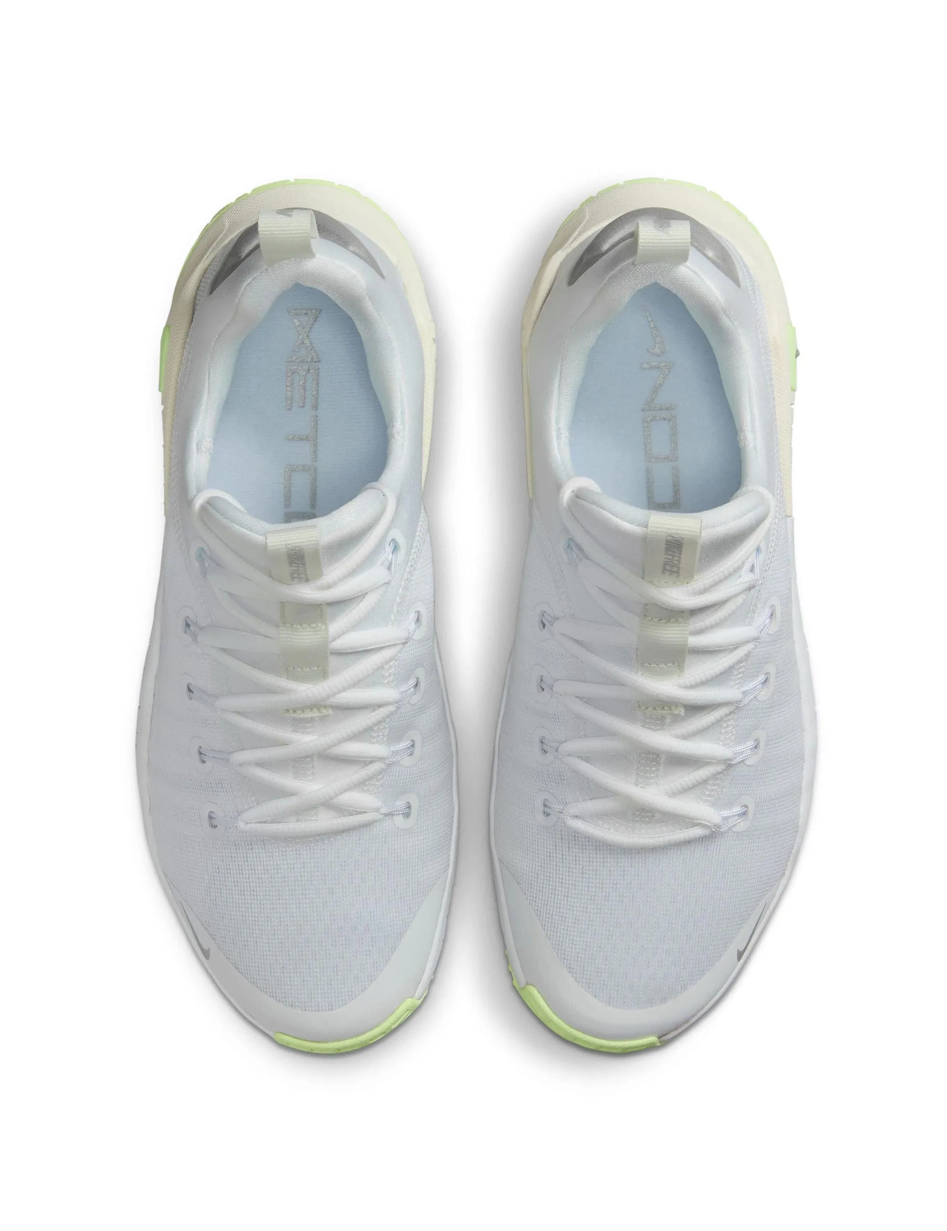 Free Metcon 6 Shoes - White/Metallic Silver/Barely Volt/Sail
