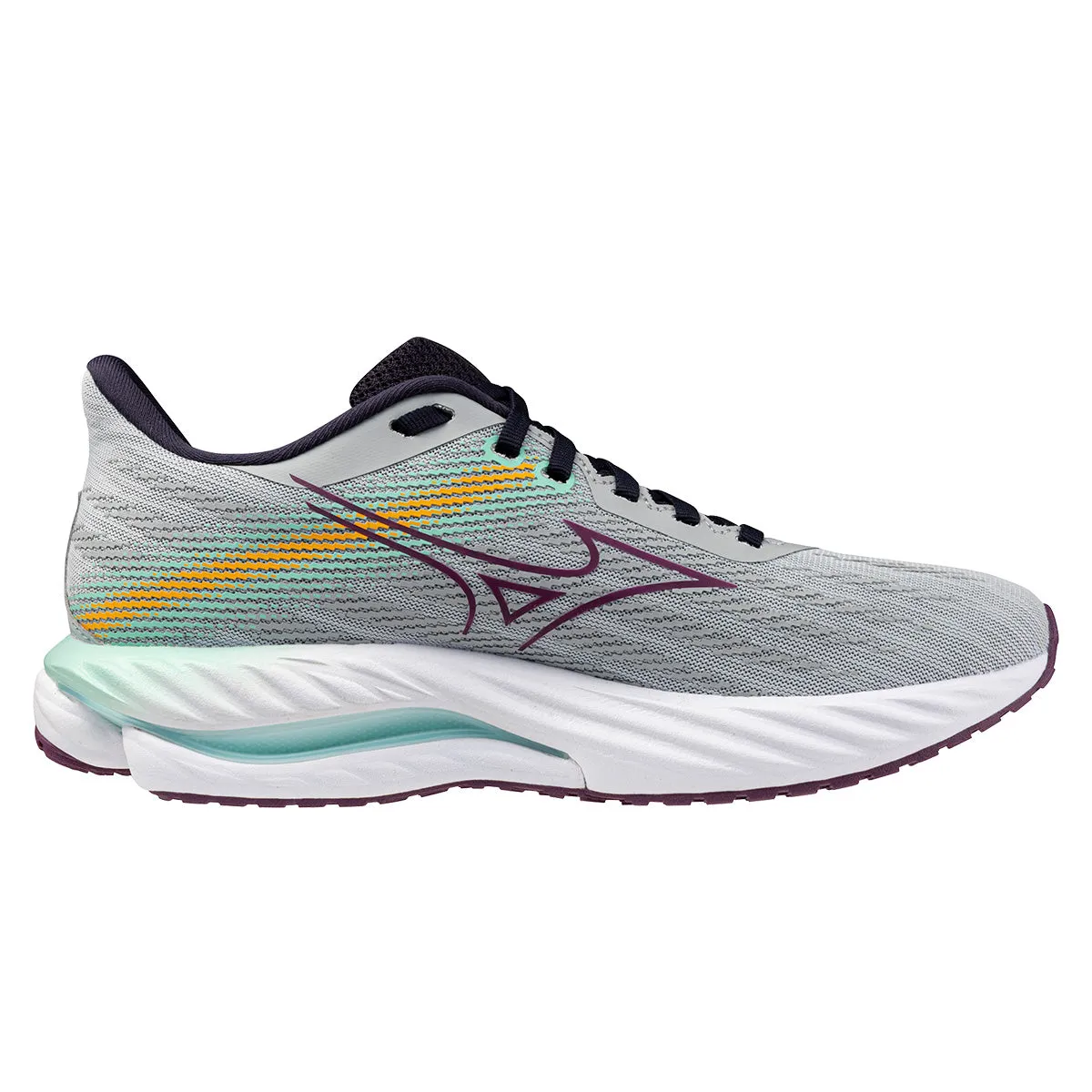 Mizuno Wave Inspire 21 Womens | Pearl Blue/Dark Purple/Ice Green Spike Running Shoes