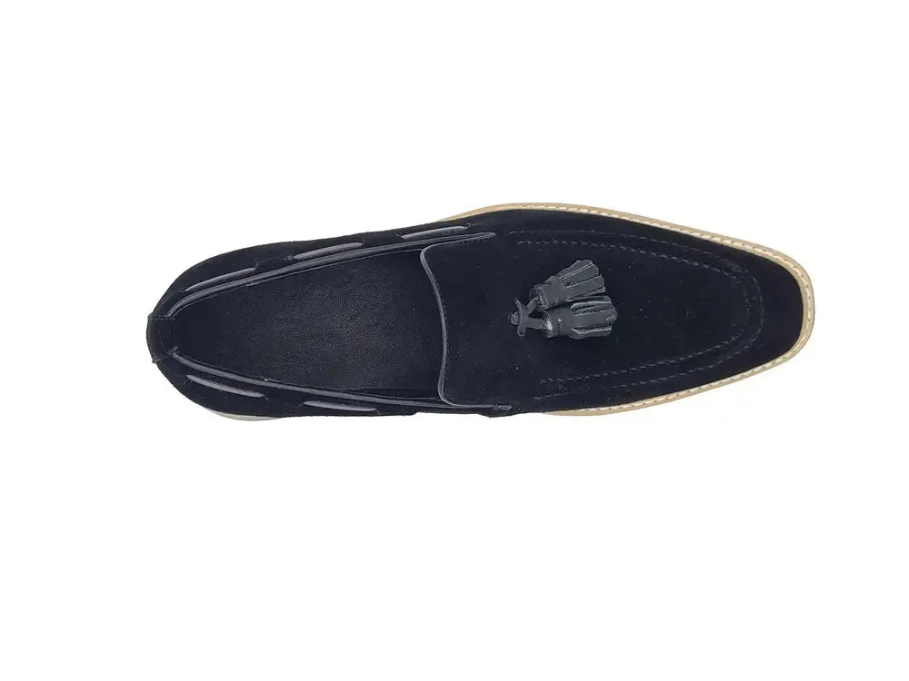 Woven Loafers Venetian Suede Loafer with Calfskin Tassel