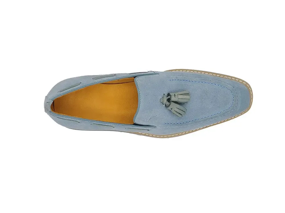 Lined Loafers Venetian Suede Loafer with Calfskin Tassel