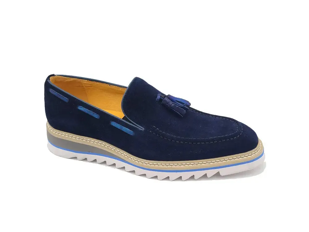 Boat Shoes Vs Penny Loafers Venetian Suede Loafer with Calfskin Tassel