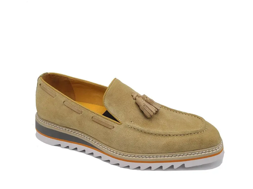 Loafers Walmart Venetian Suede Loafer with Calfskin Tassel