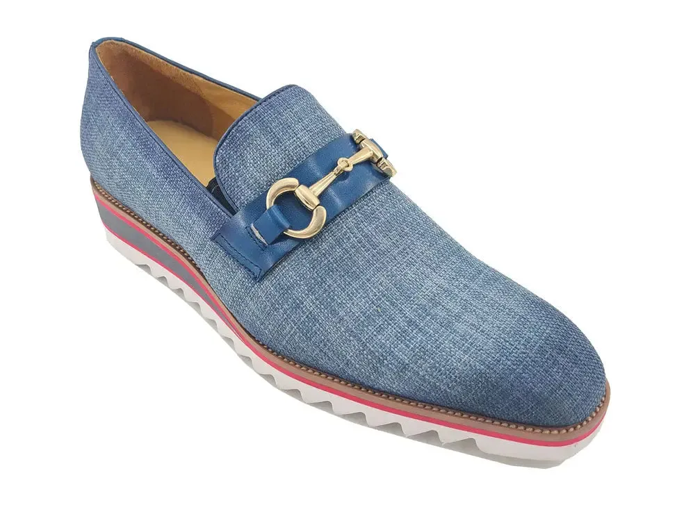 Olukai Loafers Linen Loafer With Gold Tone Buckle