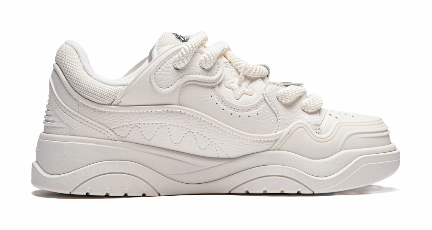 LiNing Zhi Cheng 2.0 Low top Skateboard Shoes Men's Mist White Slipper Climbing Shoes