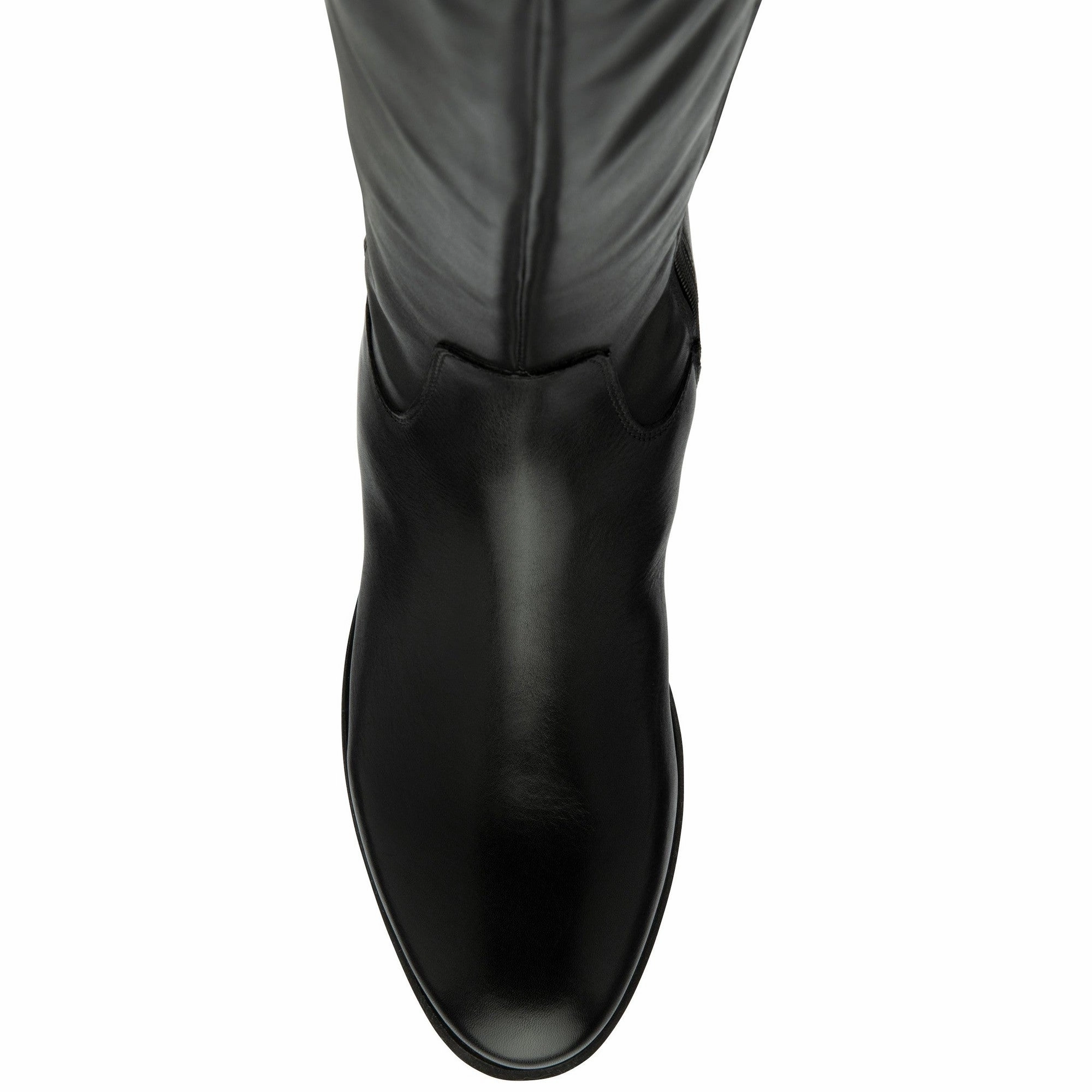 Lotus Caroline Ladies Black Leather Side Zip Knee High Boots Extra Extra Wide Work Boots
