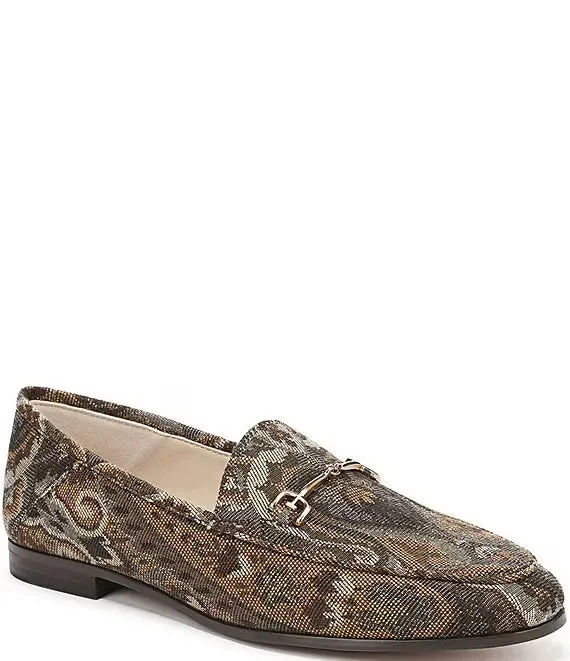 Loraine Loafer - Olive Paisley Suit Brown Loafers