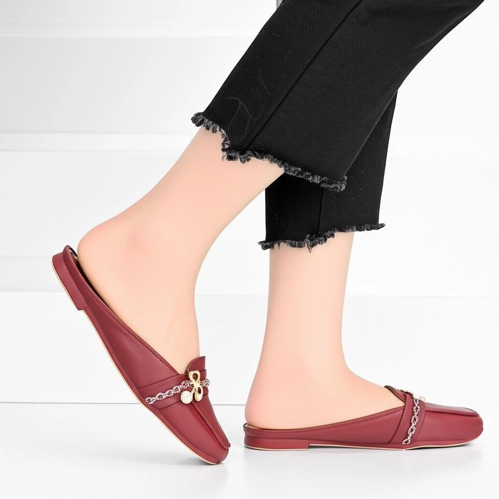 Flat Shoes With Straps M0515 oprn back-R58-4
