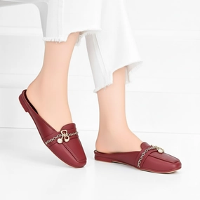 M0515 oprn back-R58-4 Mary Janes Shoes Flats