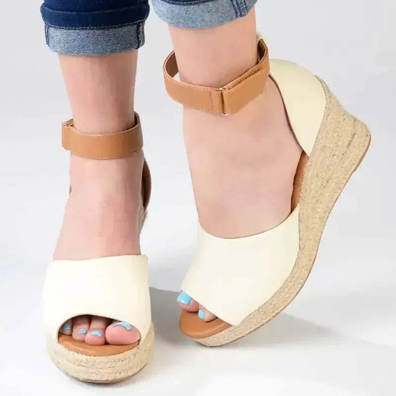 Madison Laura 2 Full Vamp Espadrille Wedge Sandal - Natural / Tan Best Platform Espadrille Sandals