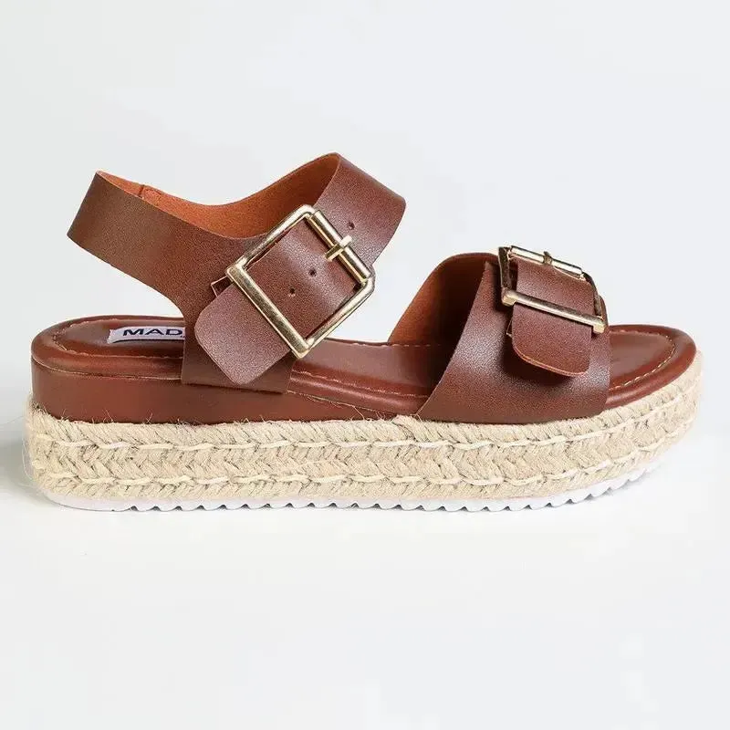 Madison Marlowe Espadrille Sandal - Chocolate