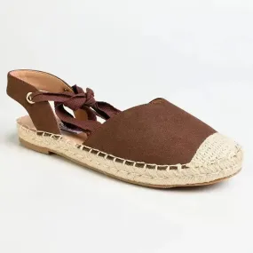 Saint Laurent Cassandra Wedge Espadrilles Madison Martini Espadrille Flats - Chocolate