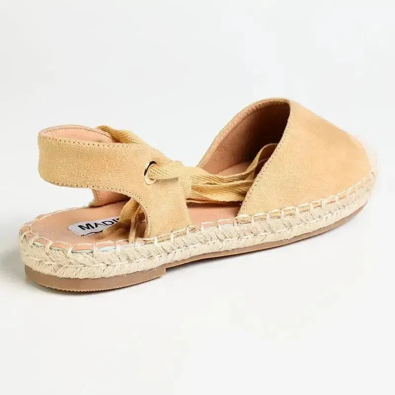 Madison Martini Espadrille Flats - Nude