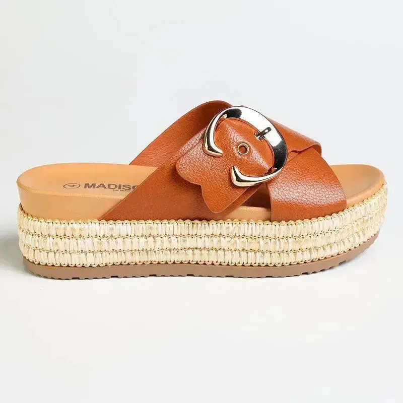 Dior Lace Up Espadrilles Madison Maven Cross Over Sandal - Tan