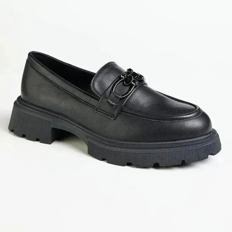 Madison Paris Metal Trim Loafers - Black