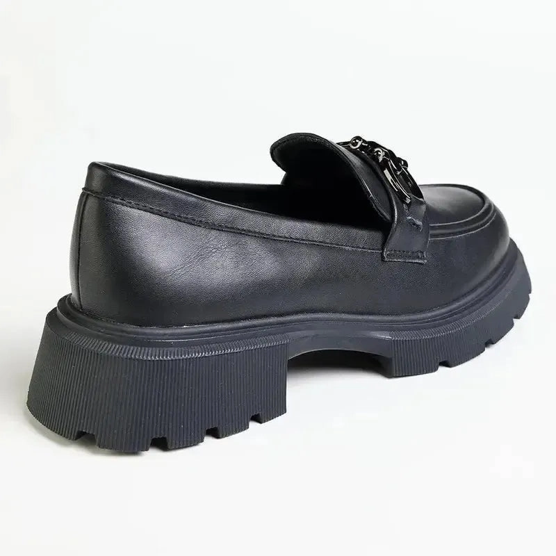 Madison Paris Metal Trim Loafers - Black