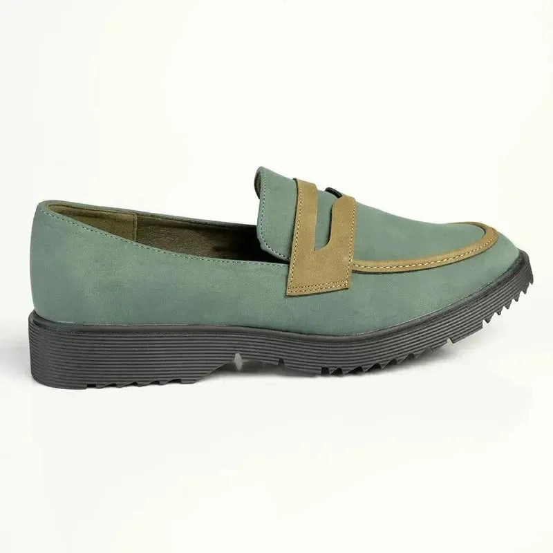 Madison Piper Slip On Brogue - Emerald Green
