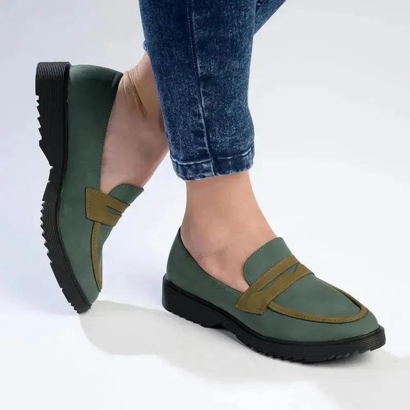 Brogues Miracle Worker Madison Piper Slip On Brogue - Emerald Green