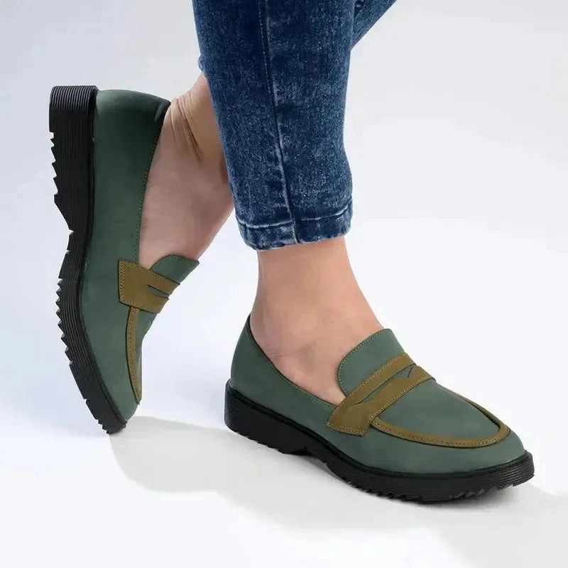 Brogues Size 7 Madison Piper Slip On Brogue - Emerald Green