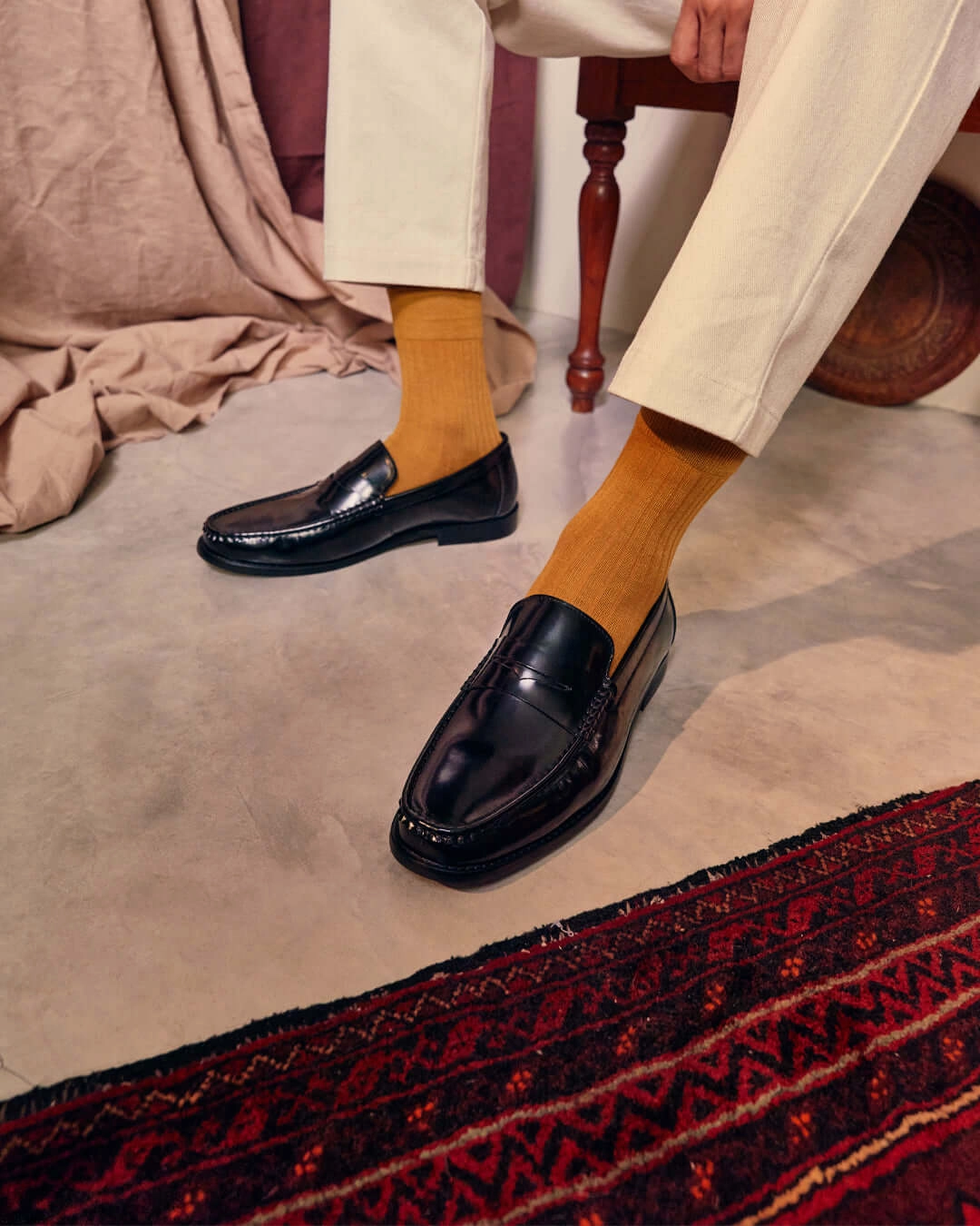 Marco Penny Loafer - Black Polished Leather Leather Moccasin Loafers