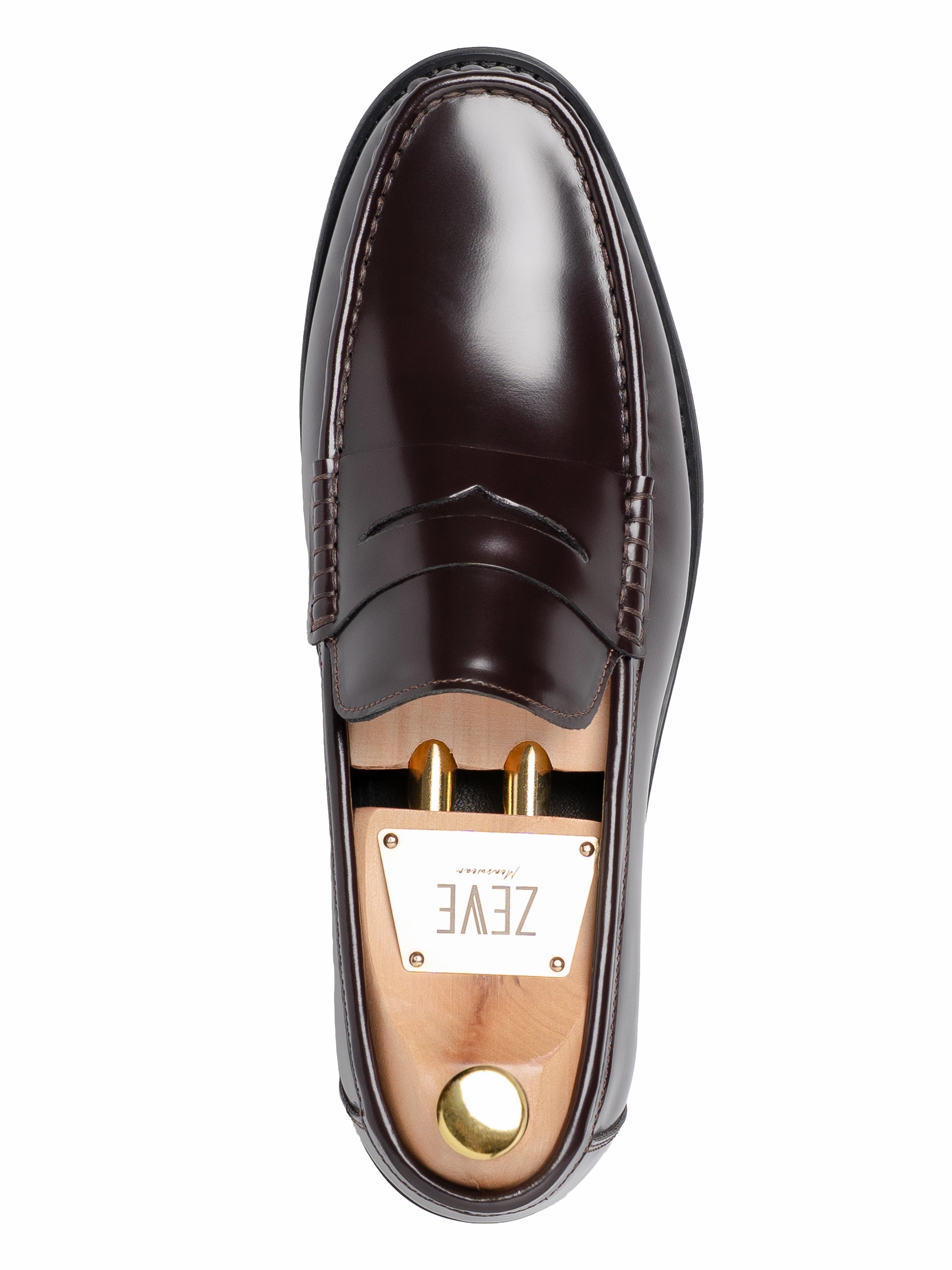 Lace Up Loafers Marco Penny Loafer - Coffee Brown Polished Leather